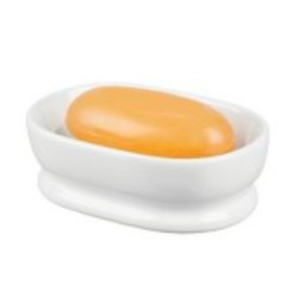 NEW mDesign Ceramic Bar Soap Dish (E32)